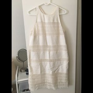 LOFT cream tank halter sheath dress Size 8